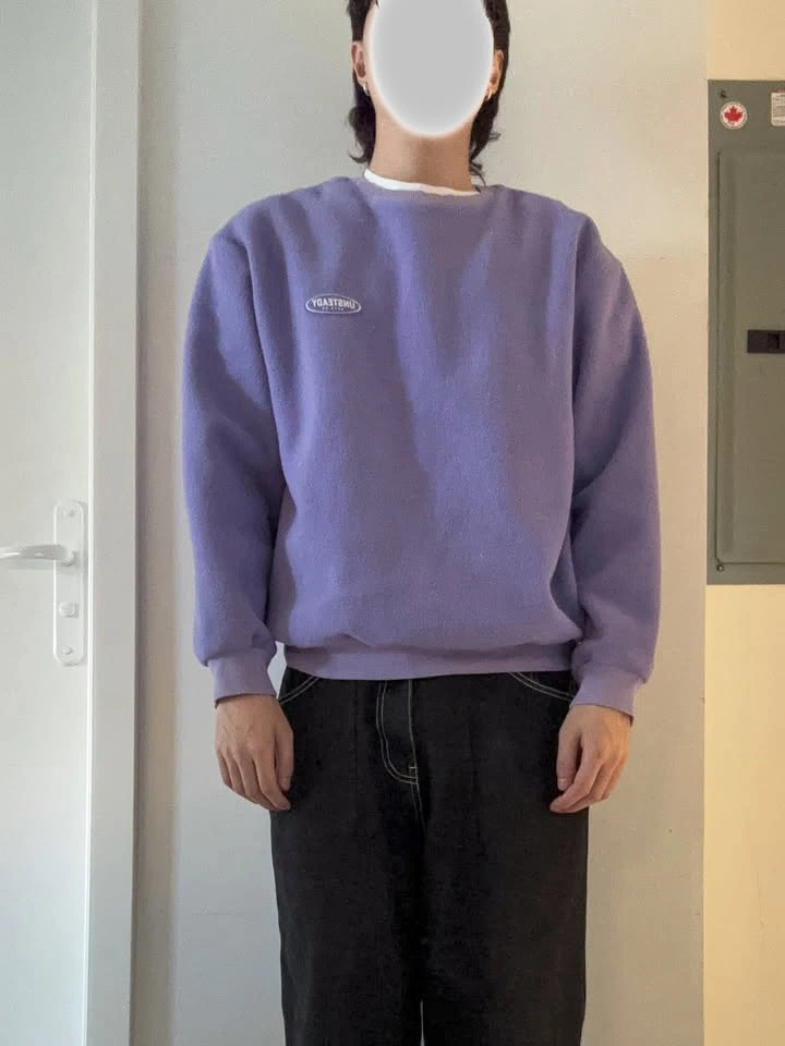 TopTen Korean Oversized Purple Fleece Sweater - photo 4