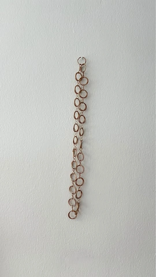 Gold-Toned Interlocking Ring Chain Belt - photo 2