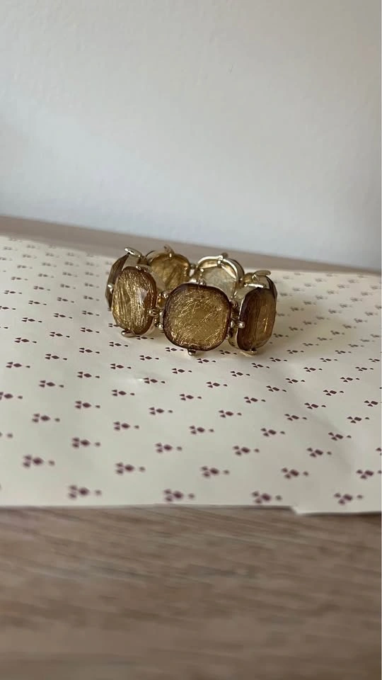 Vintage TAN Fiber String Bracelet Retro Mid-Century Modern - photo 4