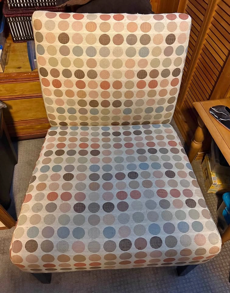 Decorative Accent Chair with Polka Dots