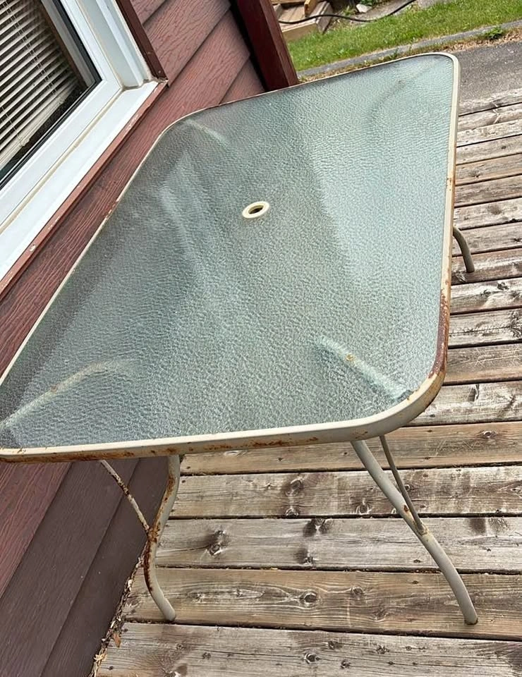 Glass Patio Table