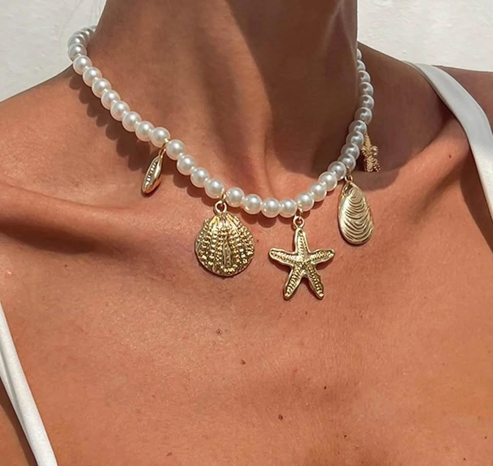 Pearl Ocean Charm Necklace – Blessed Vibe Strings - photo 2