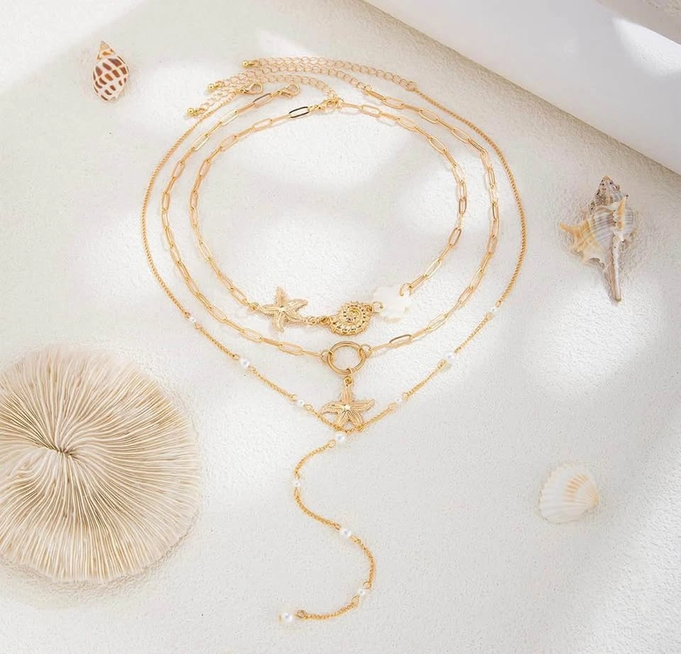 Ocean Layered Necklace – Blessed Vibe Strings - photo 3