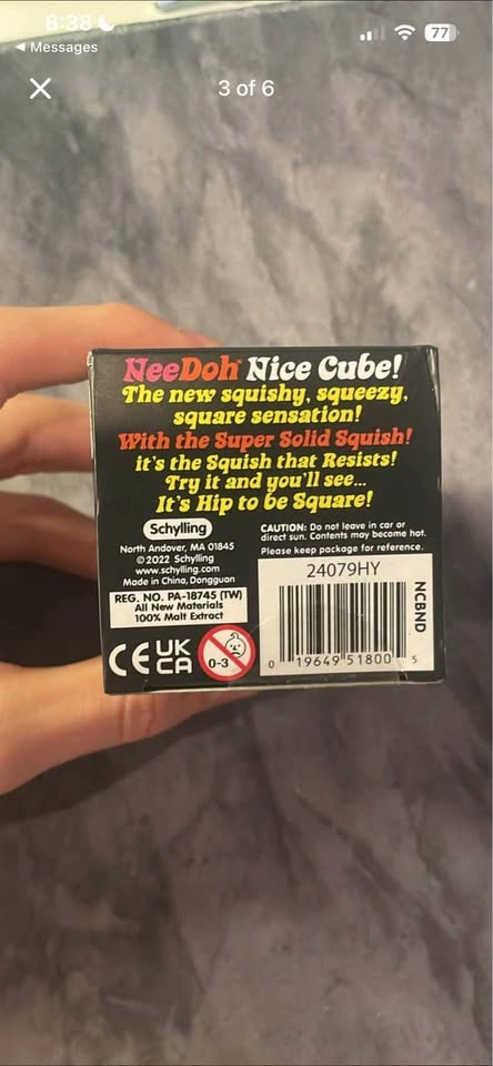 NEW NeeDoh Nice Cube Squishy Stress Toy – Blue, Pink & Red - photo 5