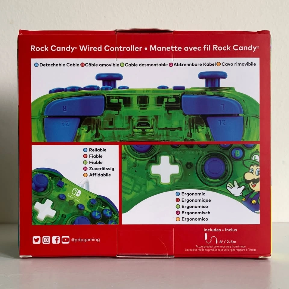 Rock Candy Wired Controller for Nintendo Switch, Luigi Lime NEW - photo 5