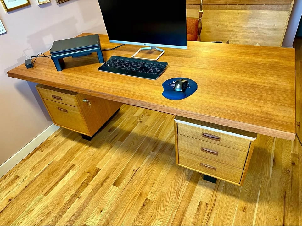 Mid Century Modern Teak Executive Desk
