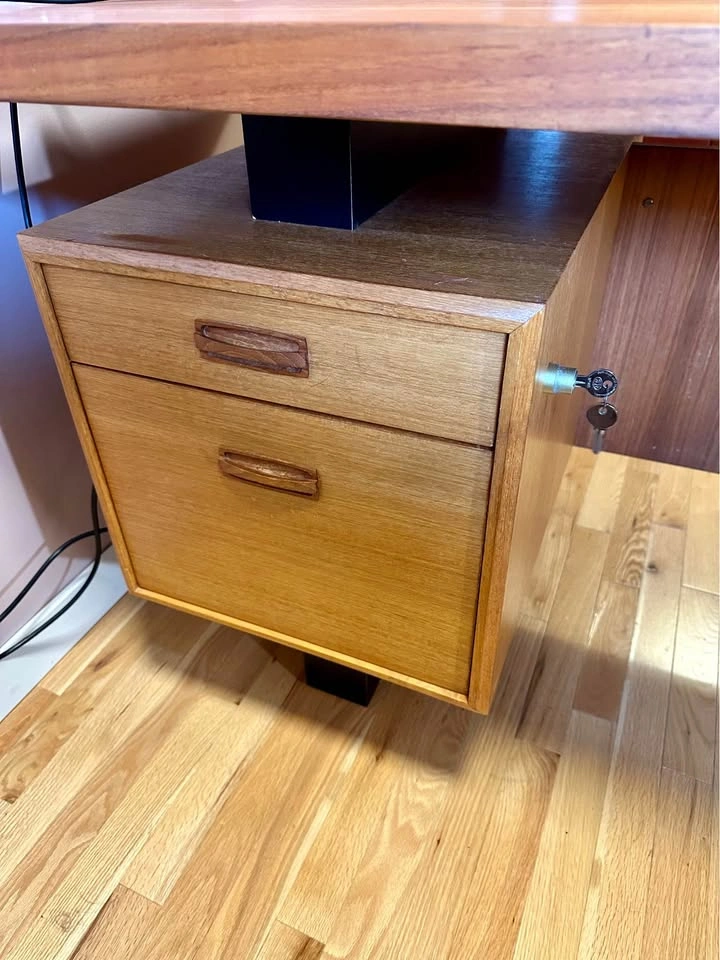 Mid Century Modern Teak Executive Desk - photo 5