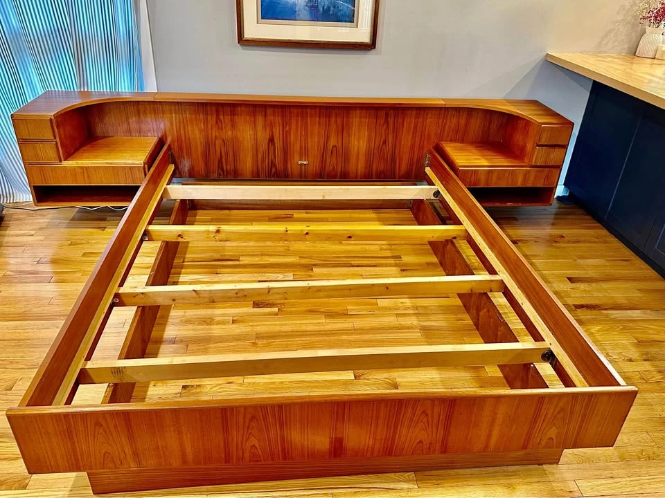 Danish Teak Queen Bed Frame