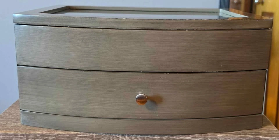 Jewellery Box with Glass Lid and Drawer - photo 4
