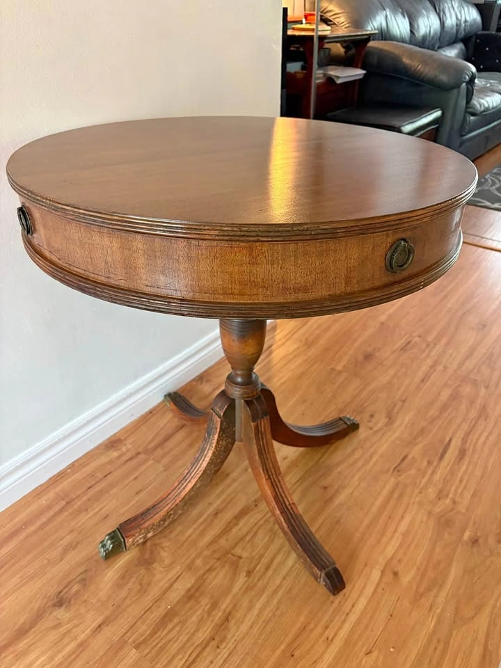 Antique Duncan Phyfe Mahogany Drum Table PROJECT.