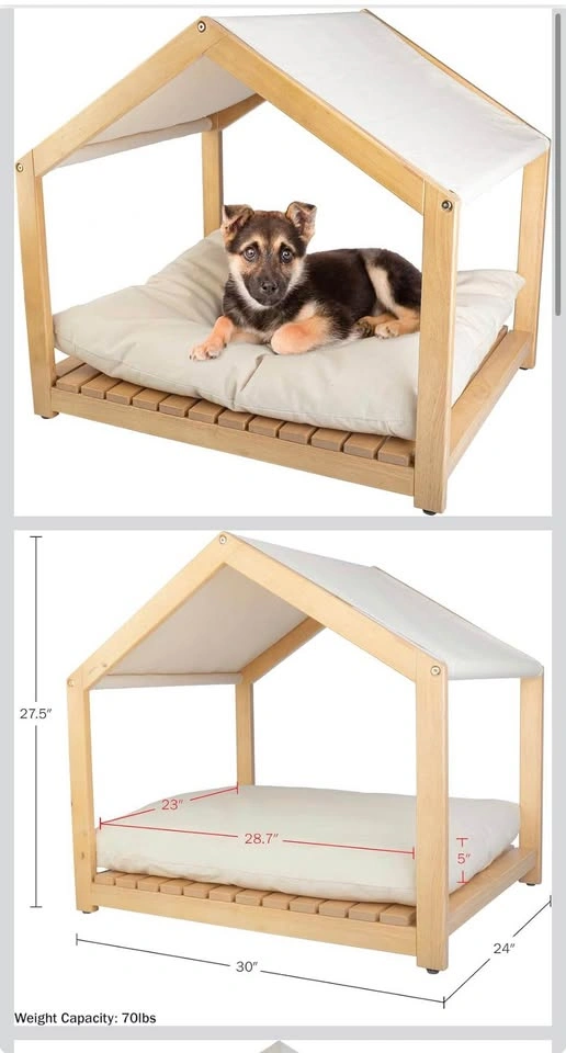 Dog House - 30x24-Inch Indoor Dog House with Soft Cushion