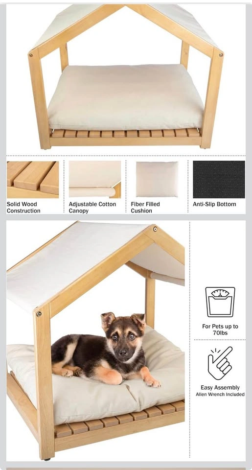 Dog House - 30x24-Inch Indoor Dog House with Soft Cushion - photo 4