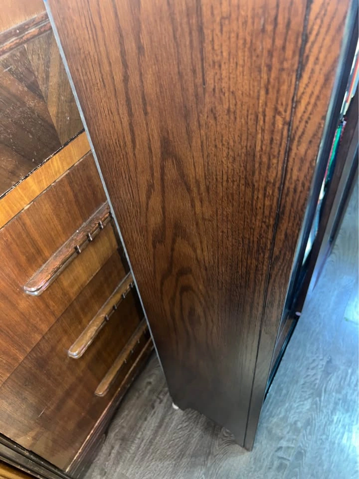 Vintage Rosewood Veneer Bookcase with Sliding Glass Doors - photo 4