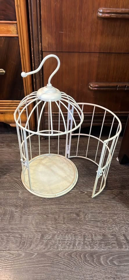 Shabby Chic Vintage Hanging Decorative Bird Cage - photo 2