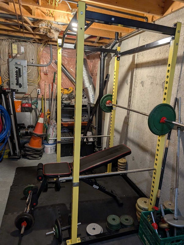 Power Rack and Adjustable Bench Weight Set