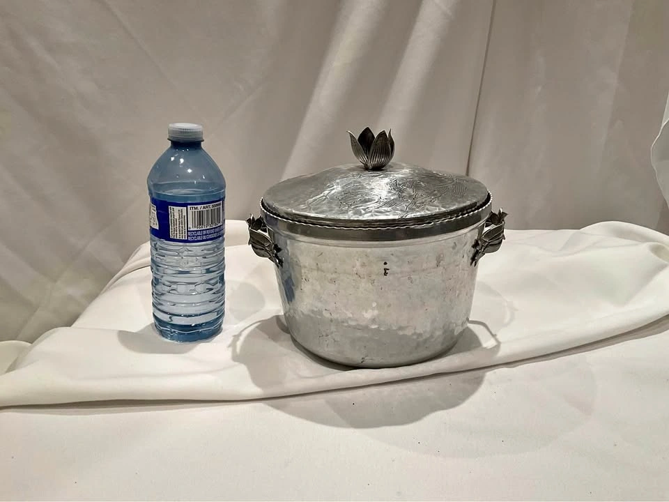 Vintage MCM Rodney Kent Hammered Aluminium Ice Bucket 1950’s