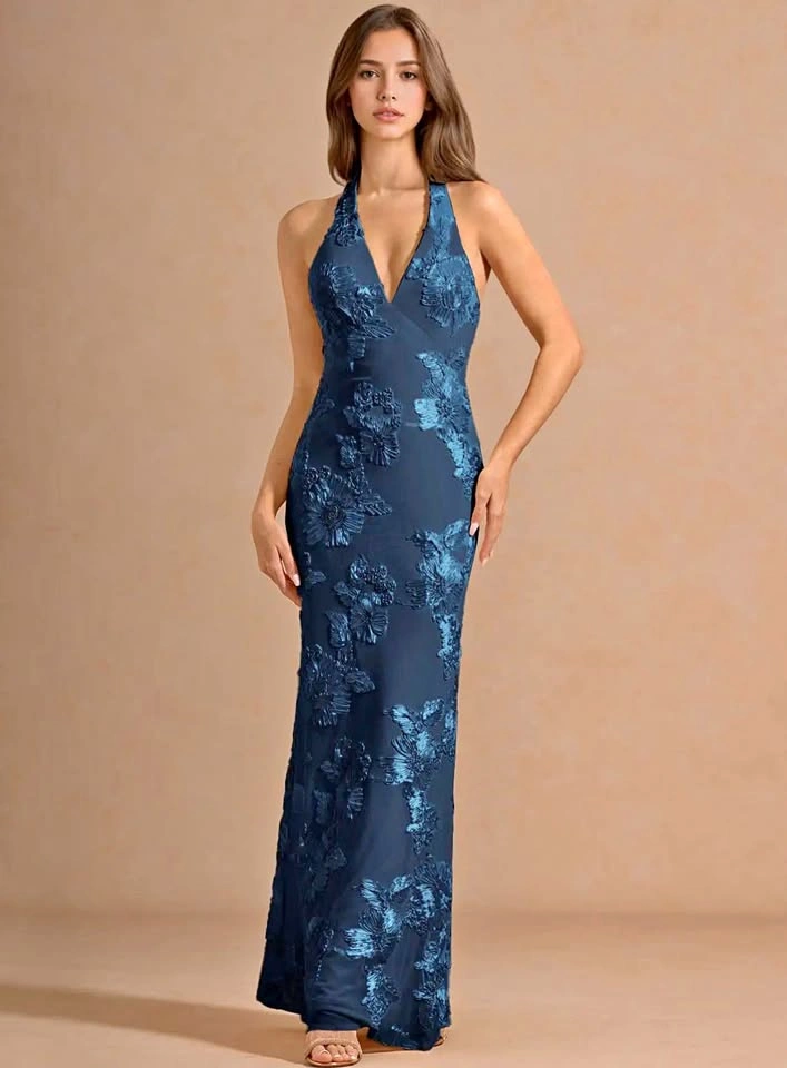 Navy maxi dress