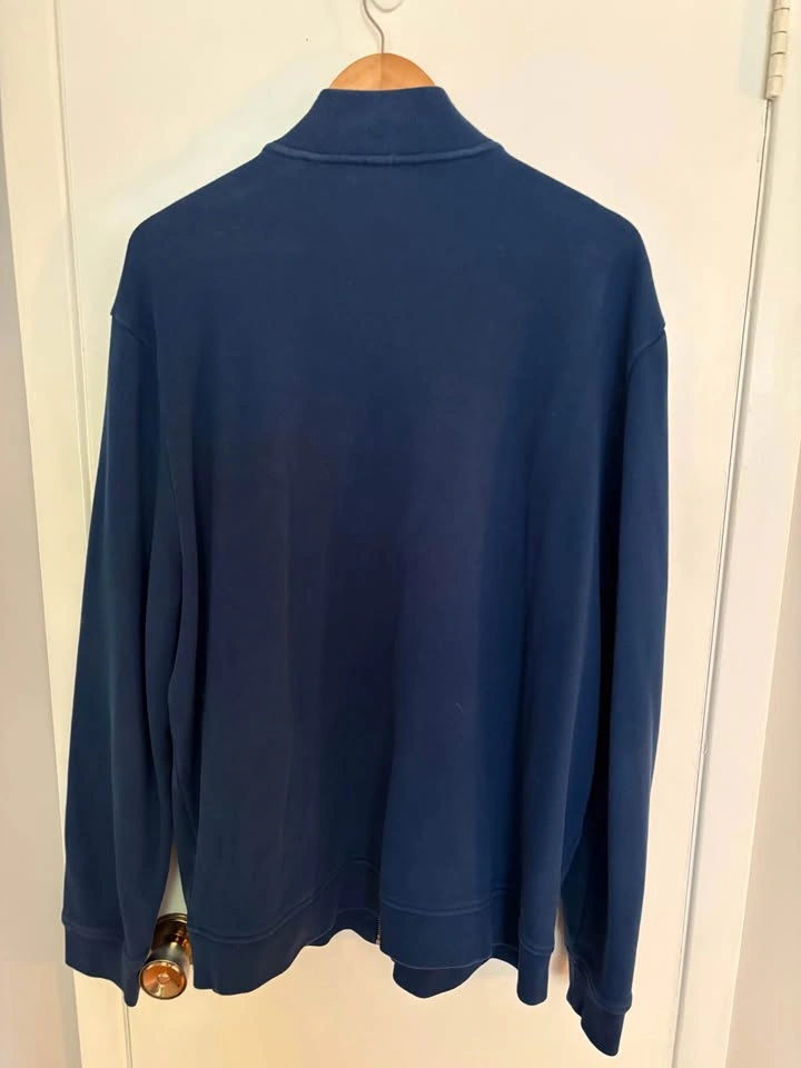 Vintage Lacoste Full-Zip Piqué Track Jacket - Navy Blue - 2XL - photo 4