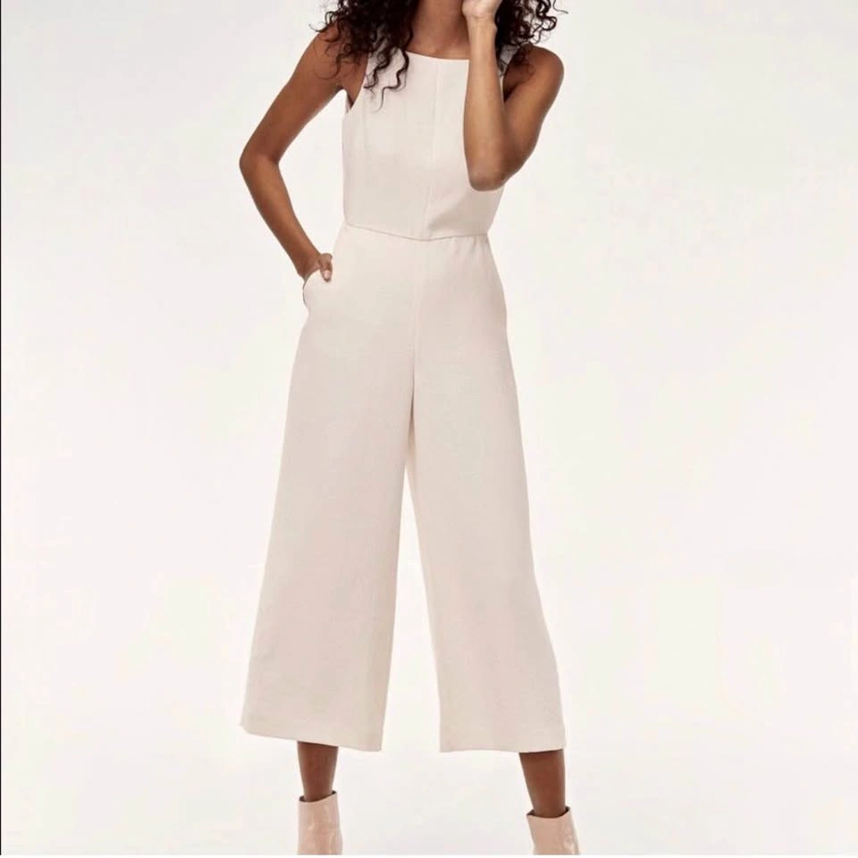 Aritzia Wilfred Ecoulement Cream Jumpsuit Size 4