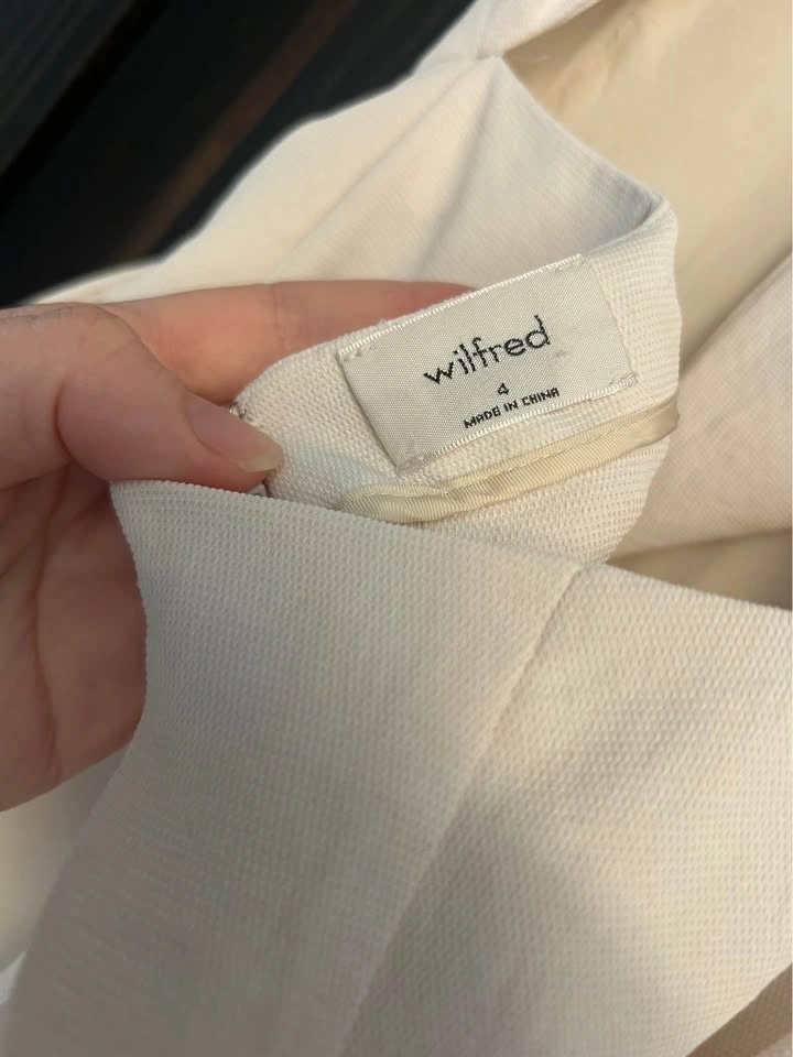 Aritzia Wilfred Ecoulement Cream Jumpsuit Size 4 - photo 4