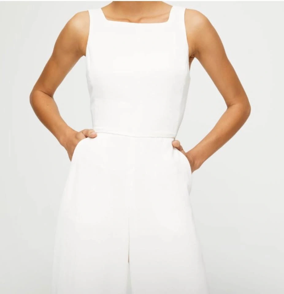 Aritzia Wilfred Ecoulement Cream Jumpsuit Size 4 - photo 5