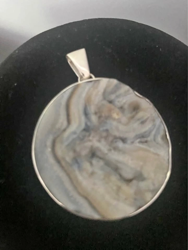Natural Stone Round Pendant