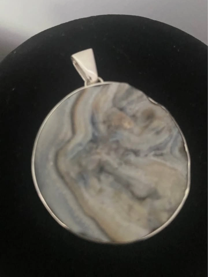 Natural Stone Round Pendant - photo 2