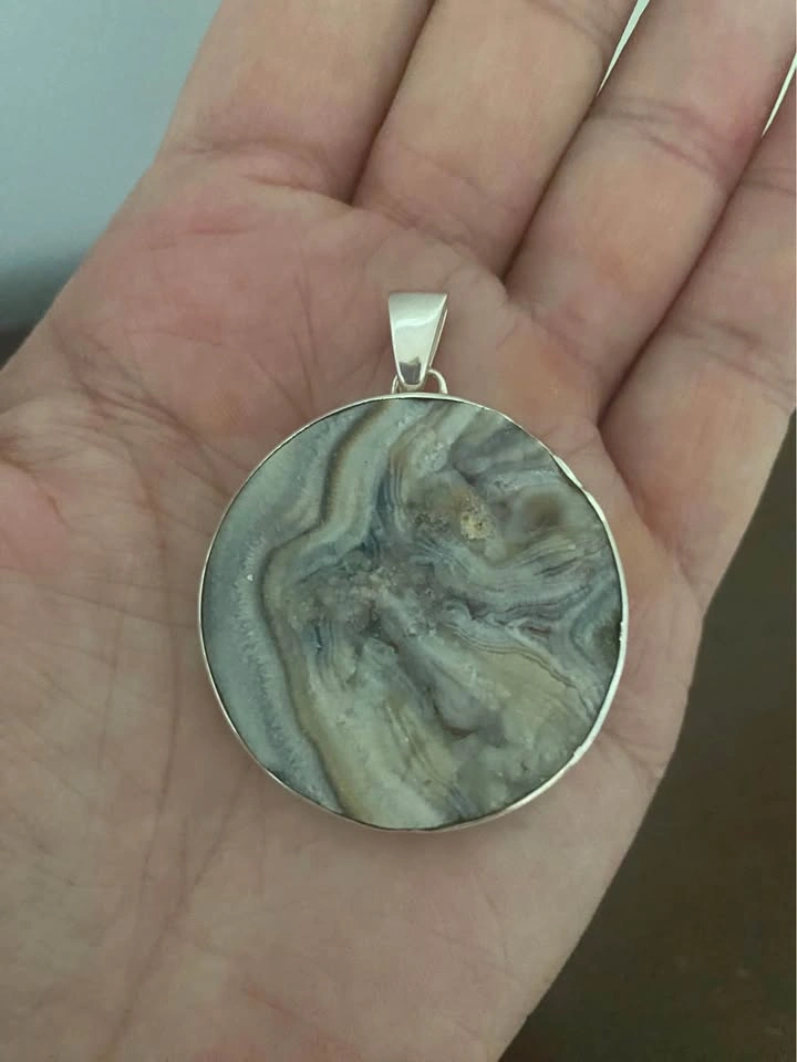 Natural Stone Round Pendant - photo 5