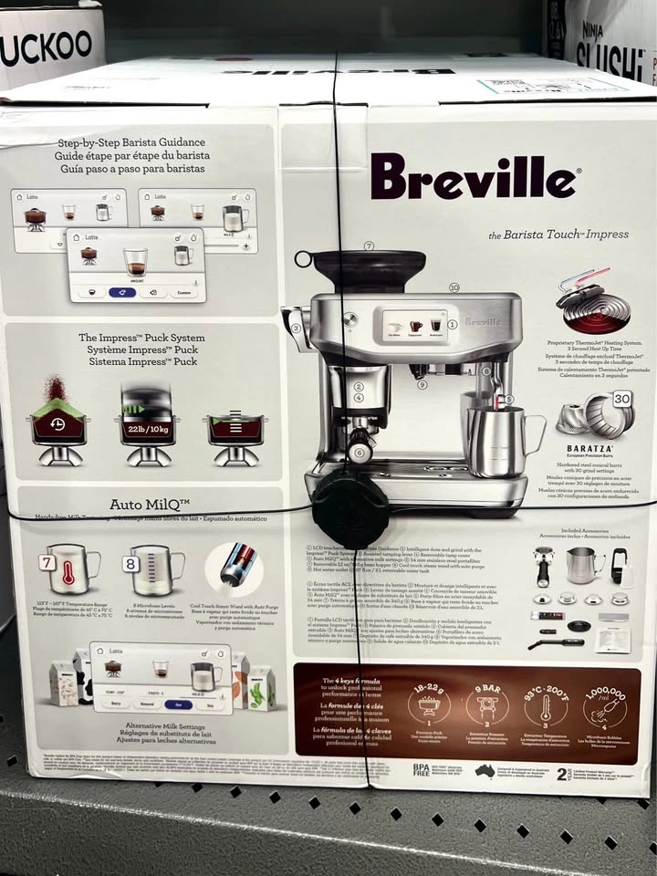 NEW Breville Barista Touch Impress Espresso Machine (Black Truff - photo 3