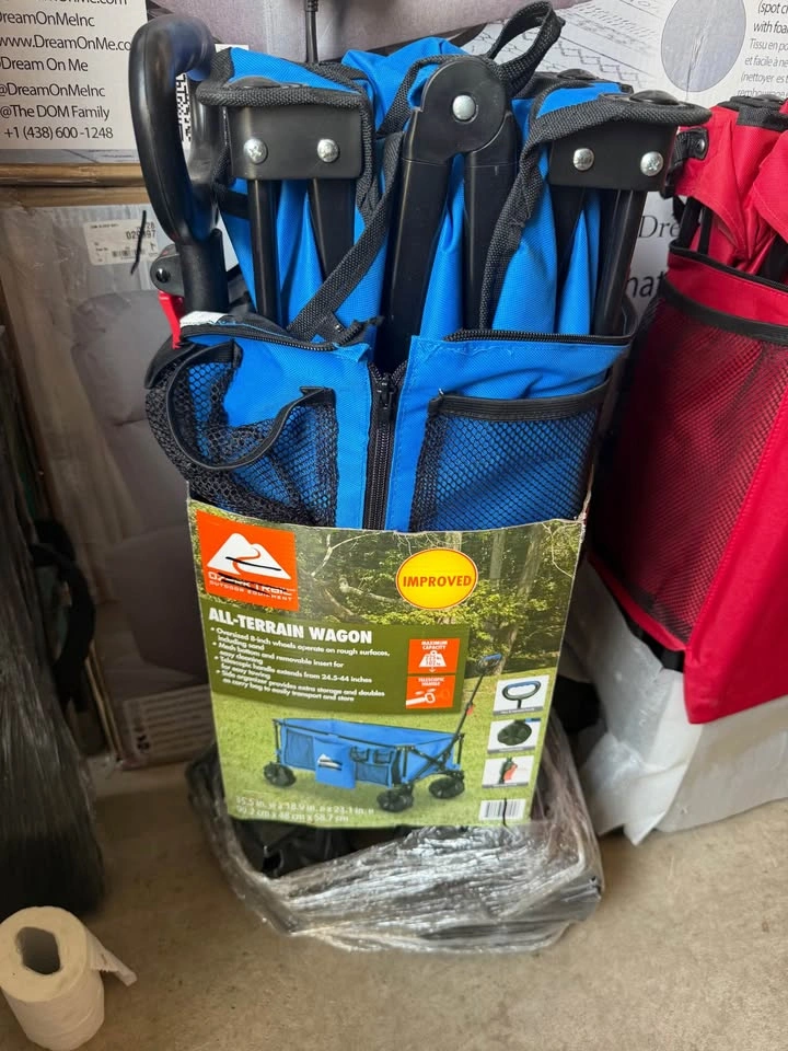 Ozark Trail All-Terrain Big Bucket Cart Wagon, Blue - photo 3