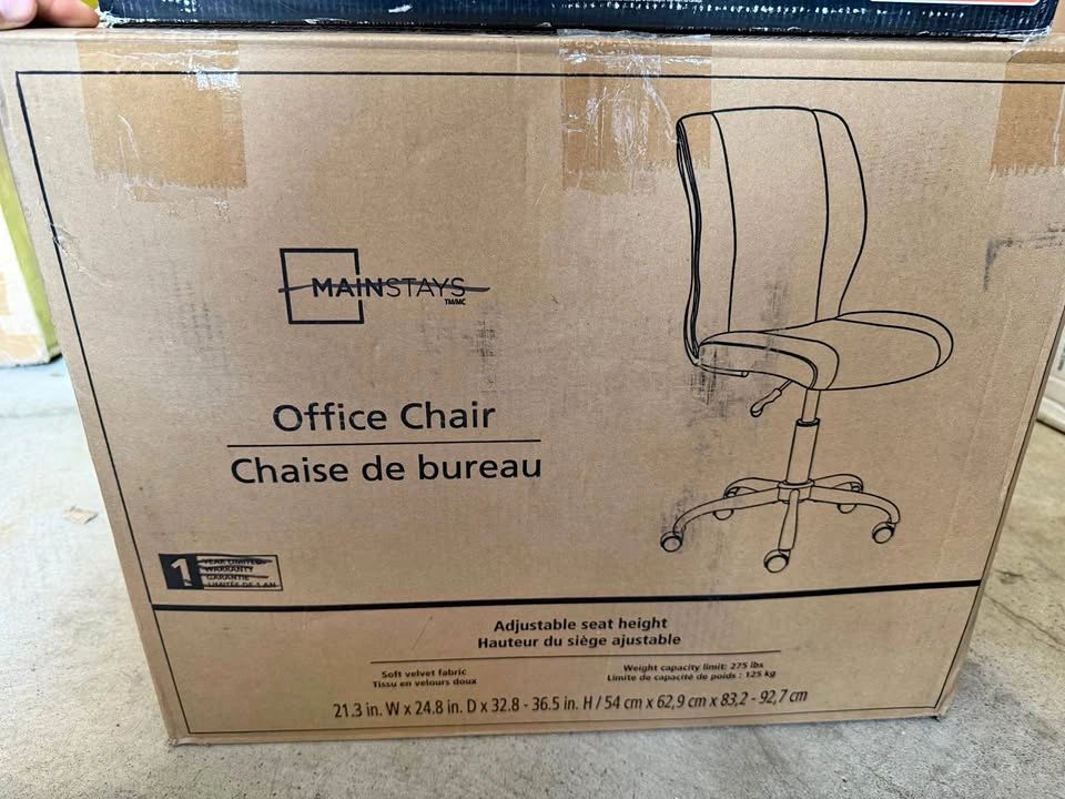 Mainstays Plush Velvet Office Chair