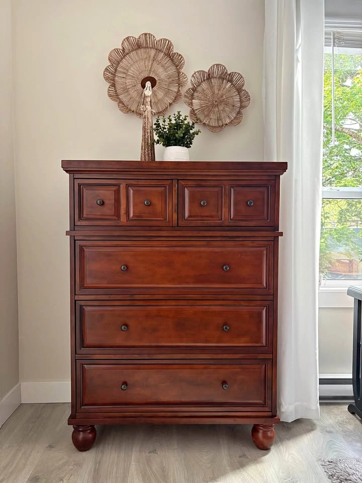 Five Drawer Wood Dresser