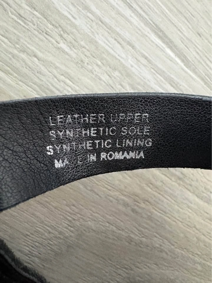 Size 6 Black Leather Sandals - photo 4