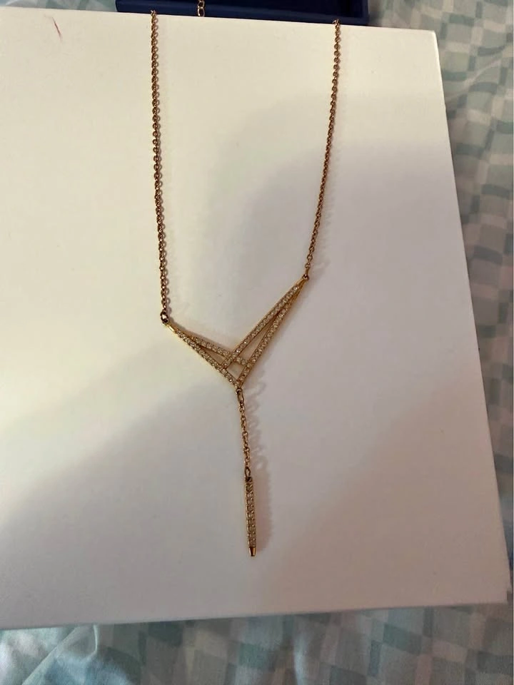 Swarovski gold tone necklace
