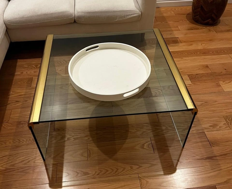Leon Rosen 70s Glass Waterfall Coffee Table - photo 2