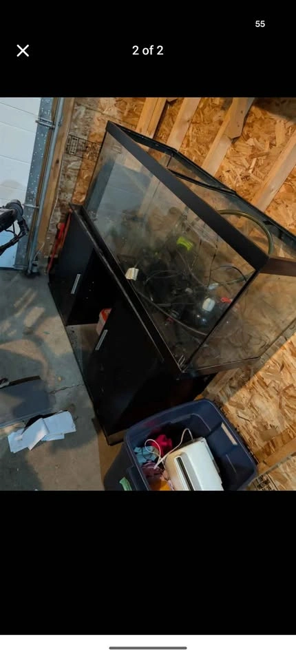Large Glass Aquarium with Stand and Filter - photo 2
