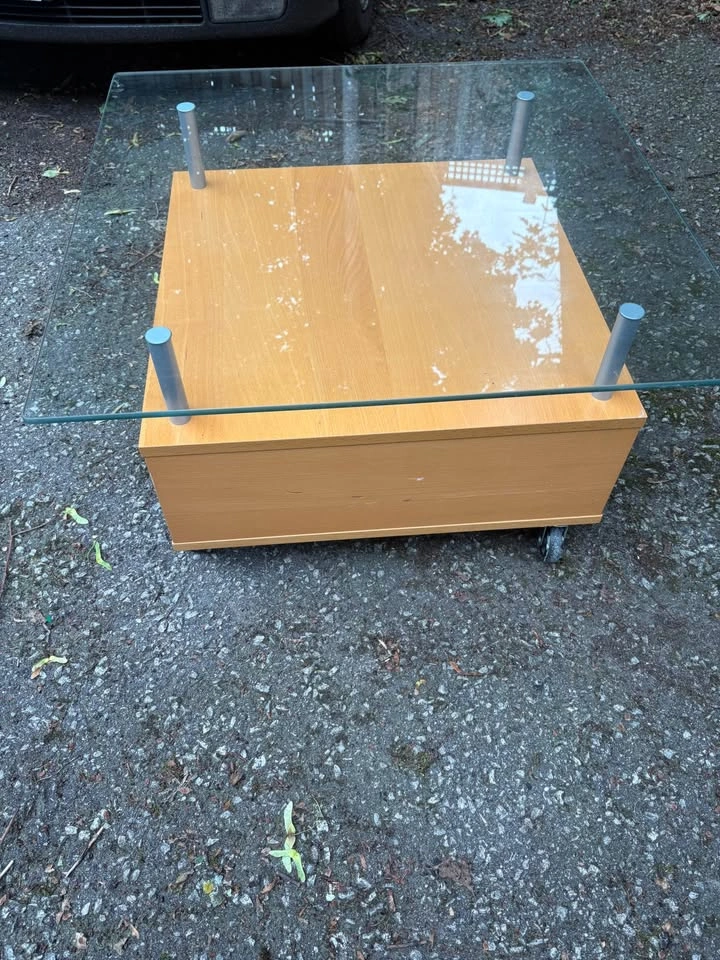 Indoor / outdoor glass top coffee table ⚽️ - photo 3