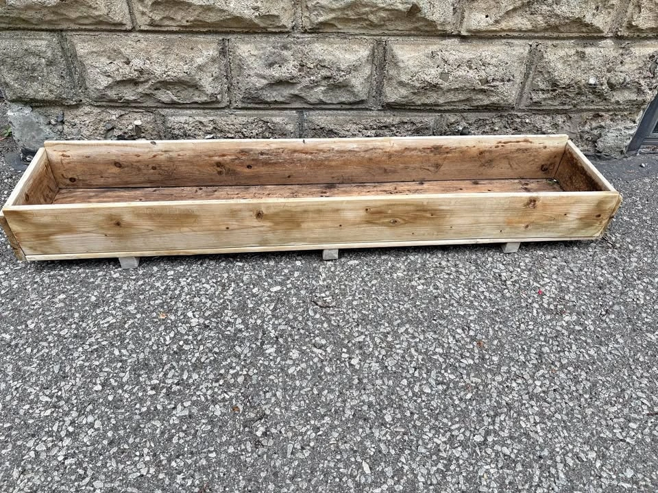 Long Wooden Planter Box
