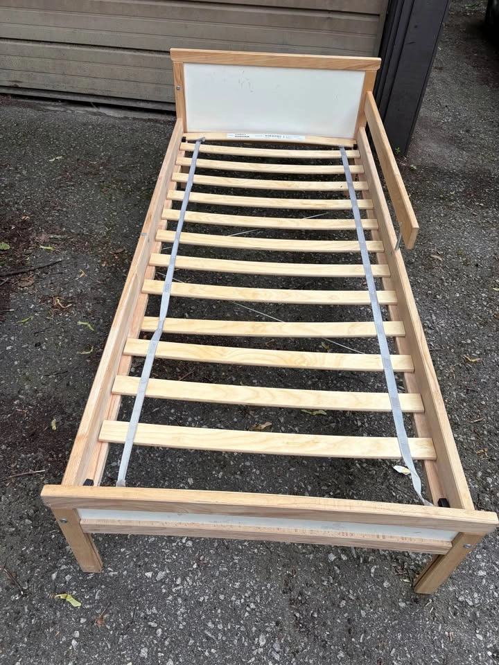 IKEA Single Wood Bed Frame with Headboard, Footboard, and slats - photo 3
