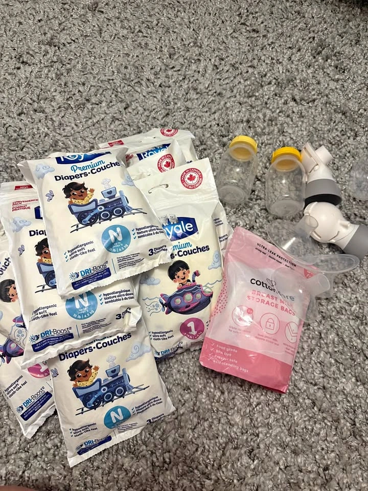 diaper pack and breastmilk bags