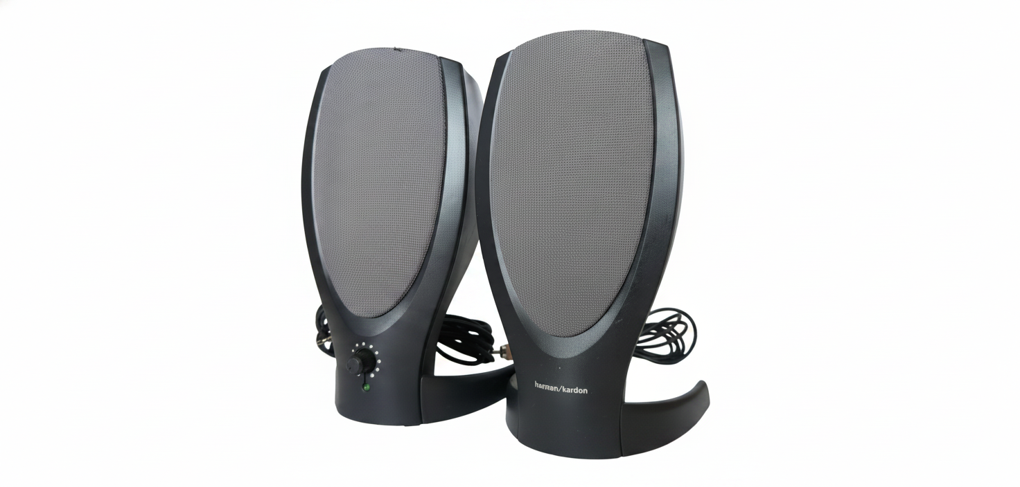 Harman Kardon HK206 Computer Speakers with AC Adapter Black - photo 3