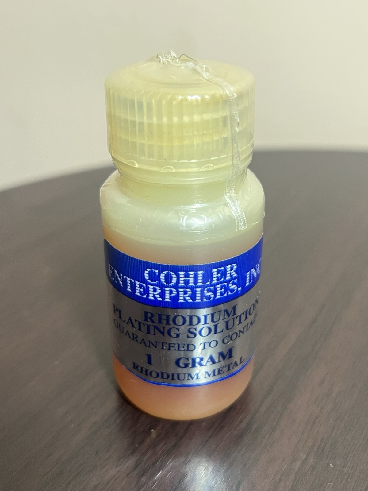 Cohler Enterprises Rhodium Plating Solution 1 Gram Rhodium