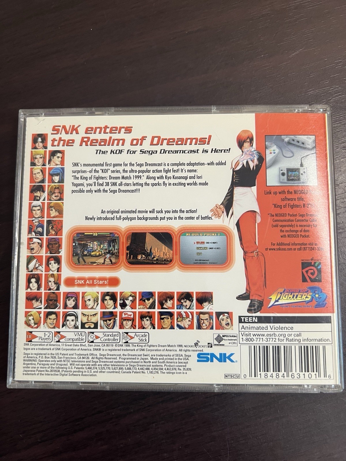 King of Fighters: Dream Match 1999 (Sega Dreamcast, 1999) CIB - photo 2