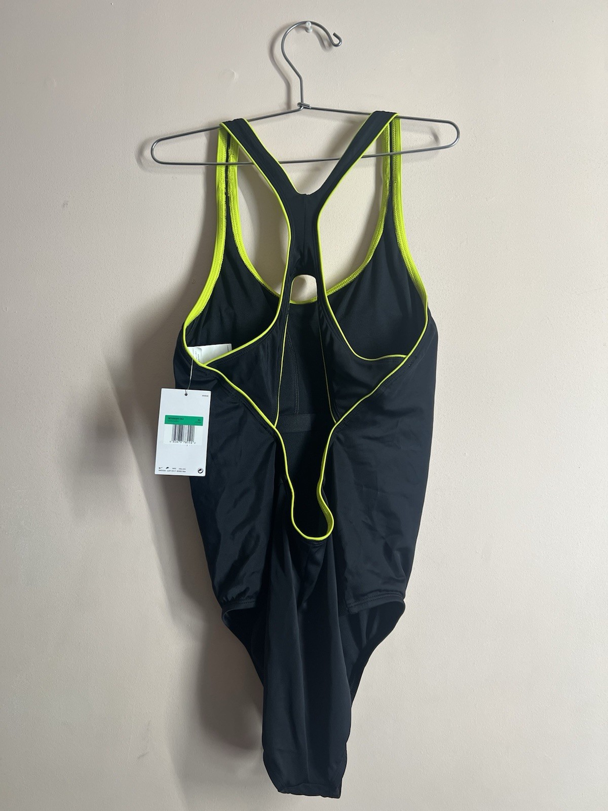 Nike Swim Women's Fastback One Piece Swimsuit Black Volt Green - photo 2