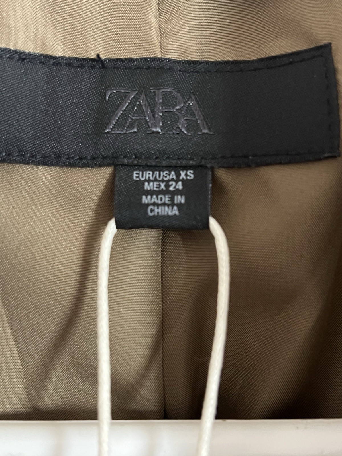 ZARA WOMAN BELTED FAUX SUEDE TRENCH COAT TAUPE BROWN SIZE XS - photo 4