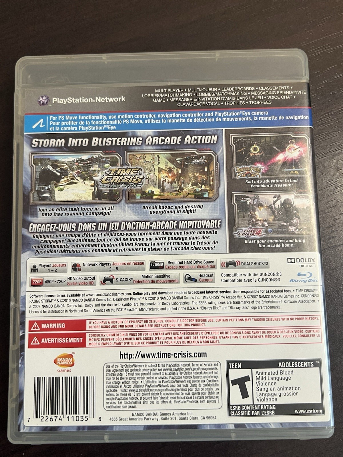 Time Crisis: Razing Storm (Sony PlayStation 3, 2010) Complete - photo 2