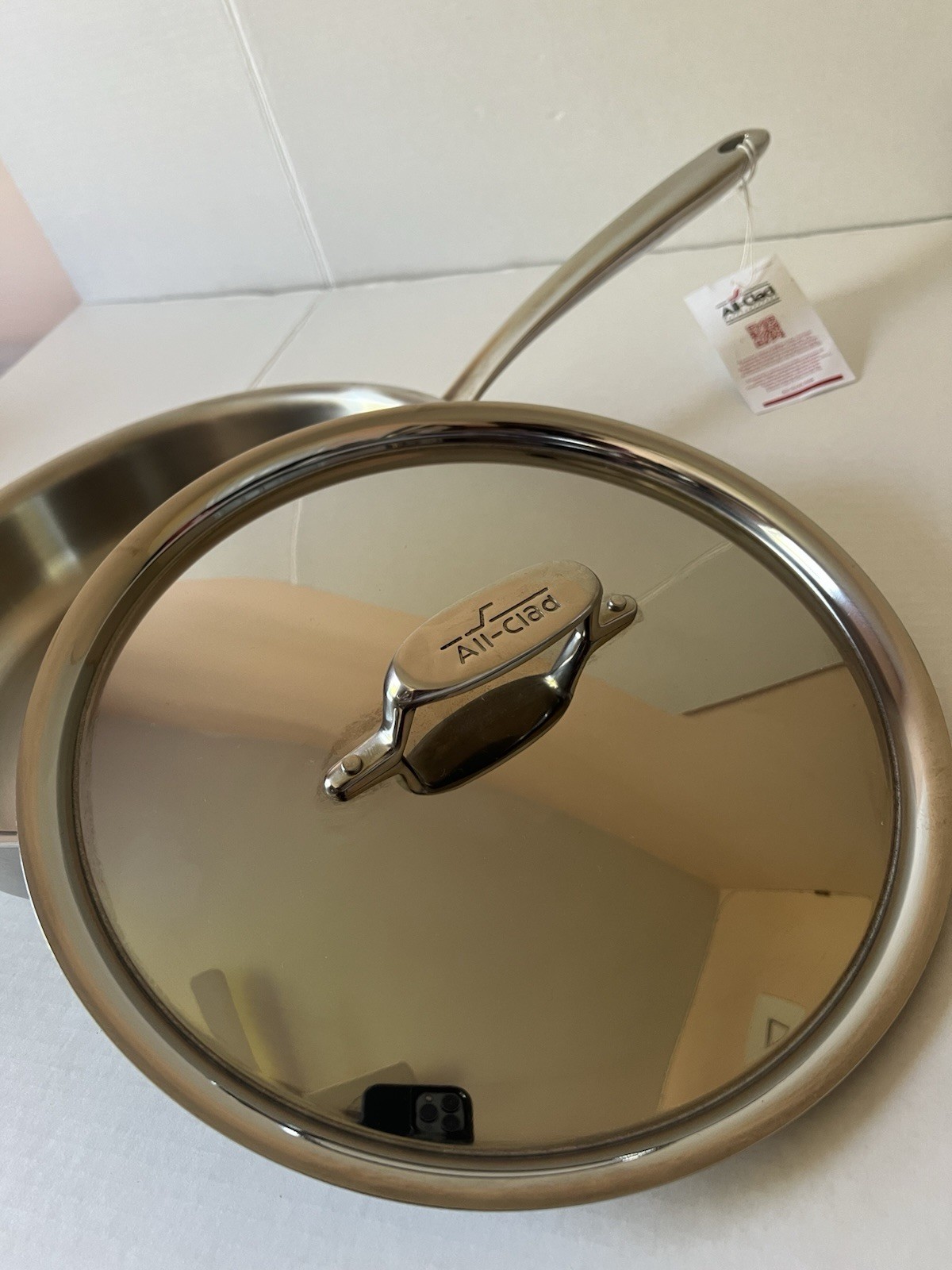 All-Clad D3 Stainless 3-Ply 3qt Sauté Pan with Lid - photo 2