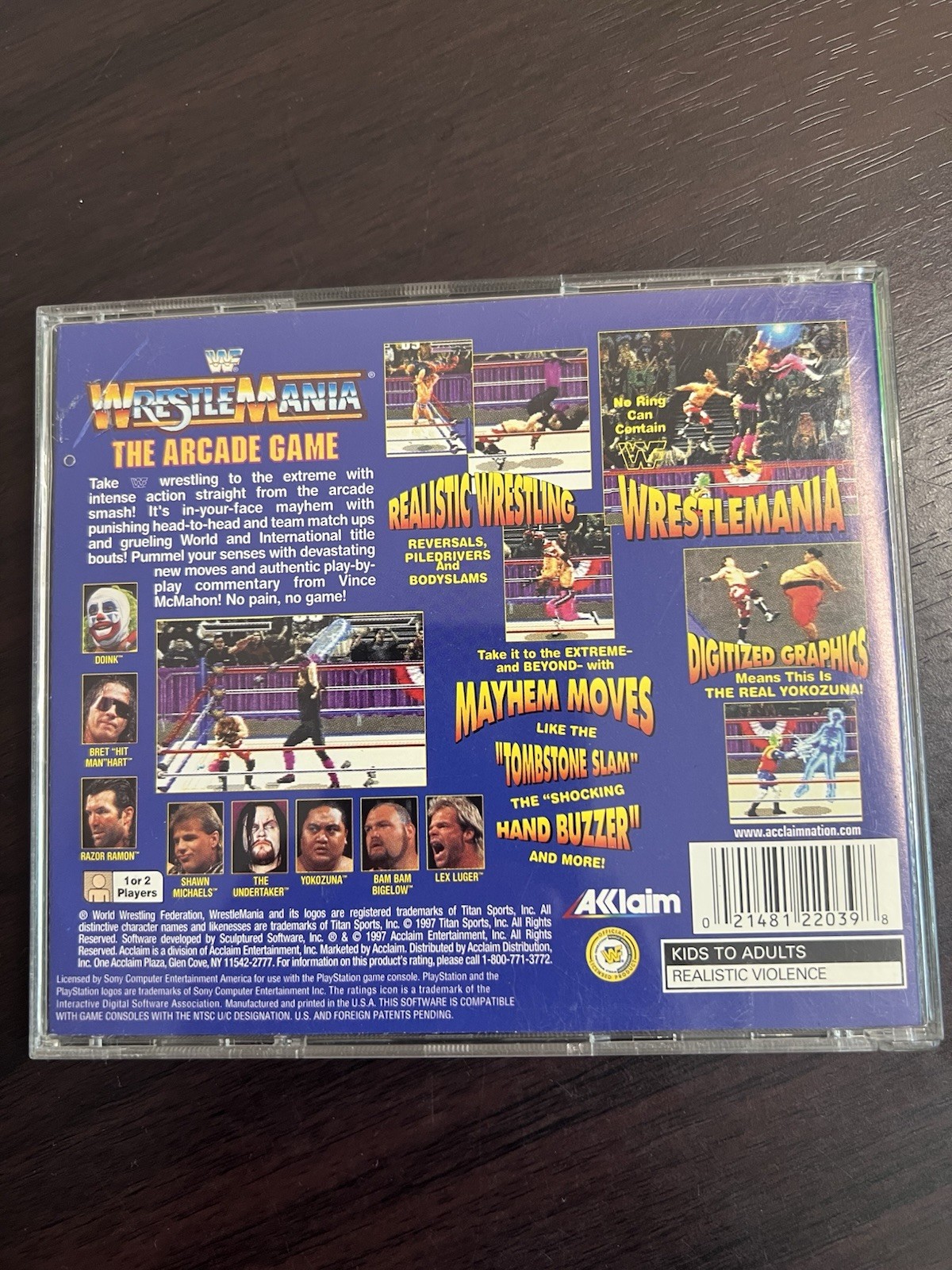 WWF WrestleMania: The Arcade Game Sony PlayStation 1 GH CIB - photo 2