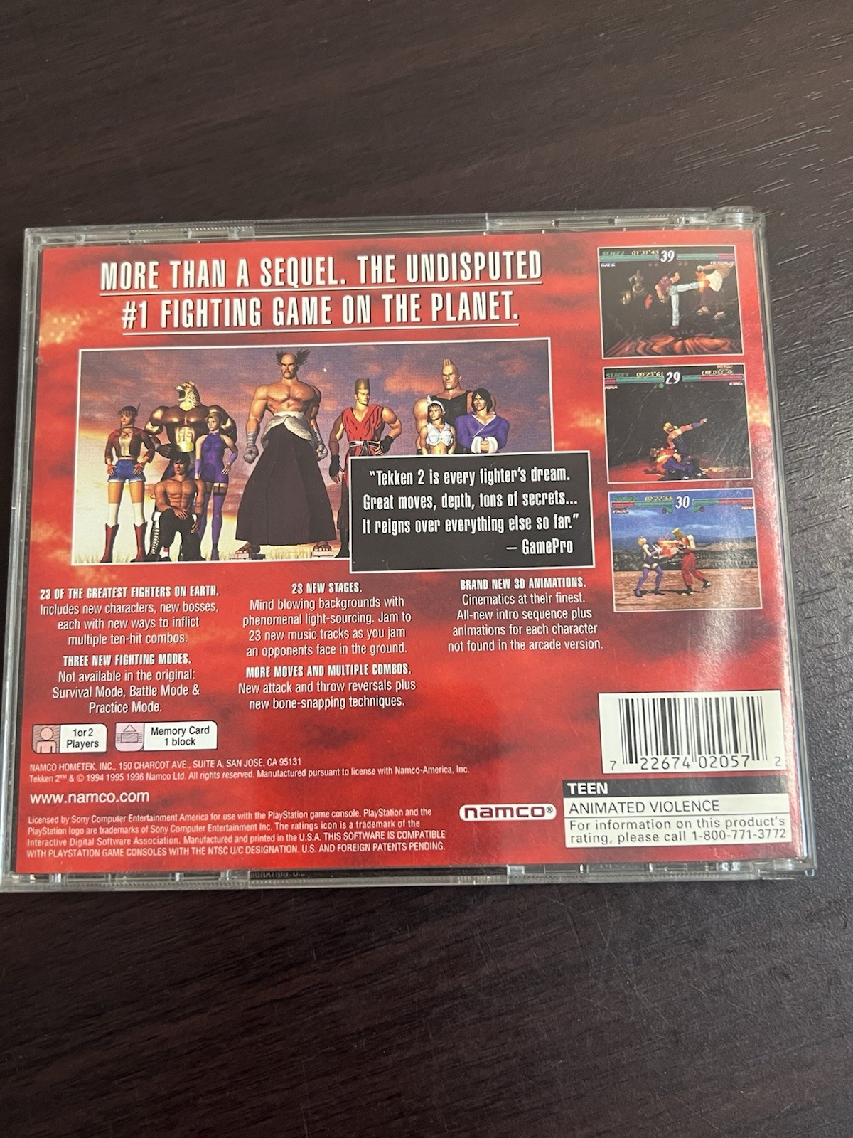 Tekken 2 PS1 PlayStation 1 Complete CIB + Manual - photo 2