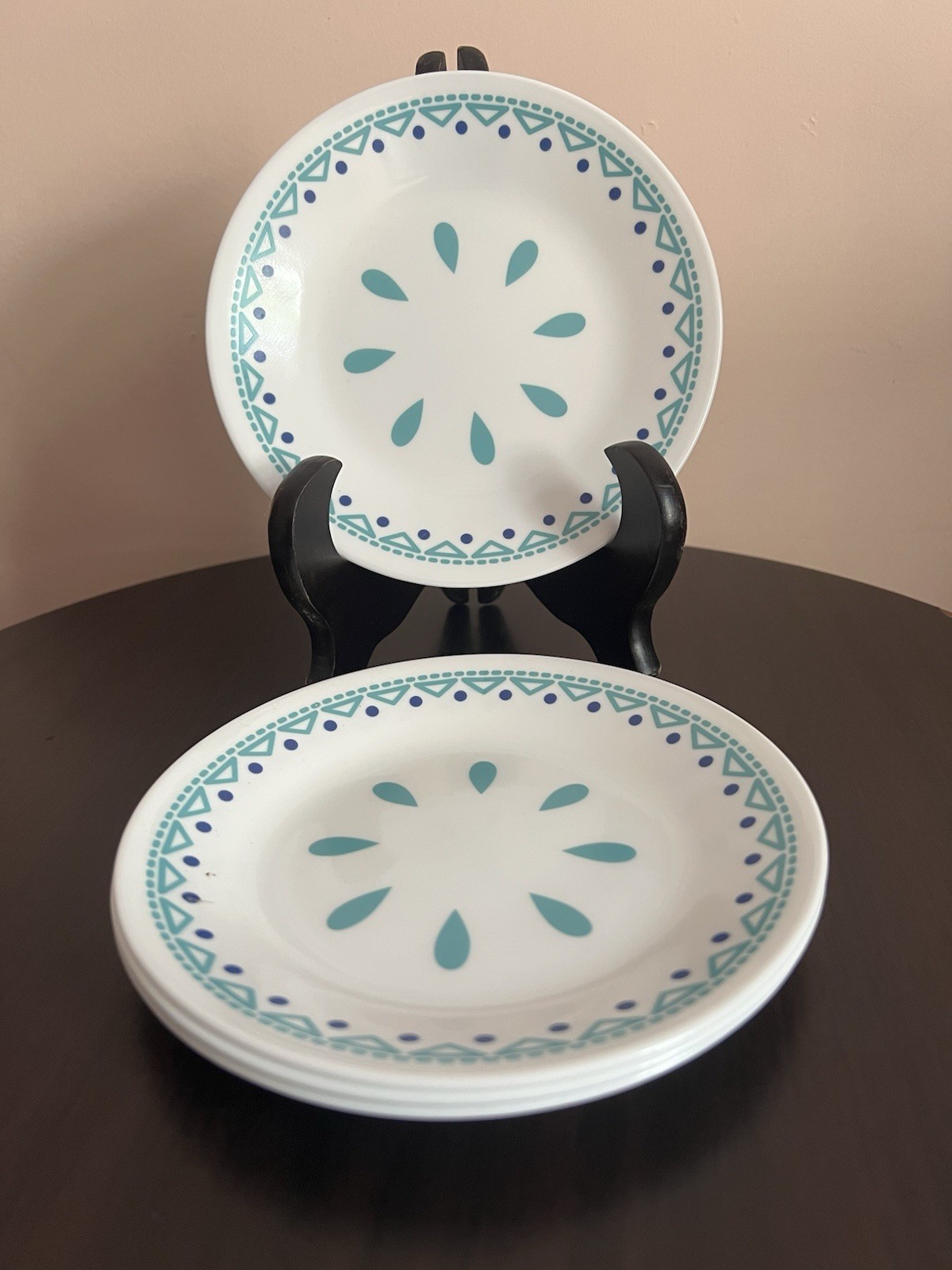 Corelle Santorini Appetizer Plates 6.5 Inches Set of 4 New
